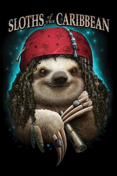 Sloths: Pirate Sloth by Adam Lawless