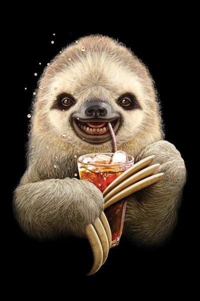 Sloths: Sloth & Soft Drink by Adam Lawless