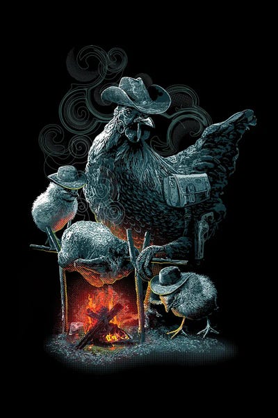 Cannibal by Adam Lawless framed canvas print