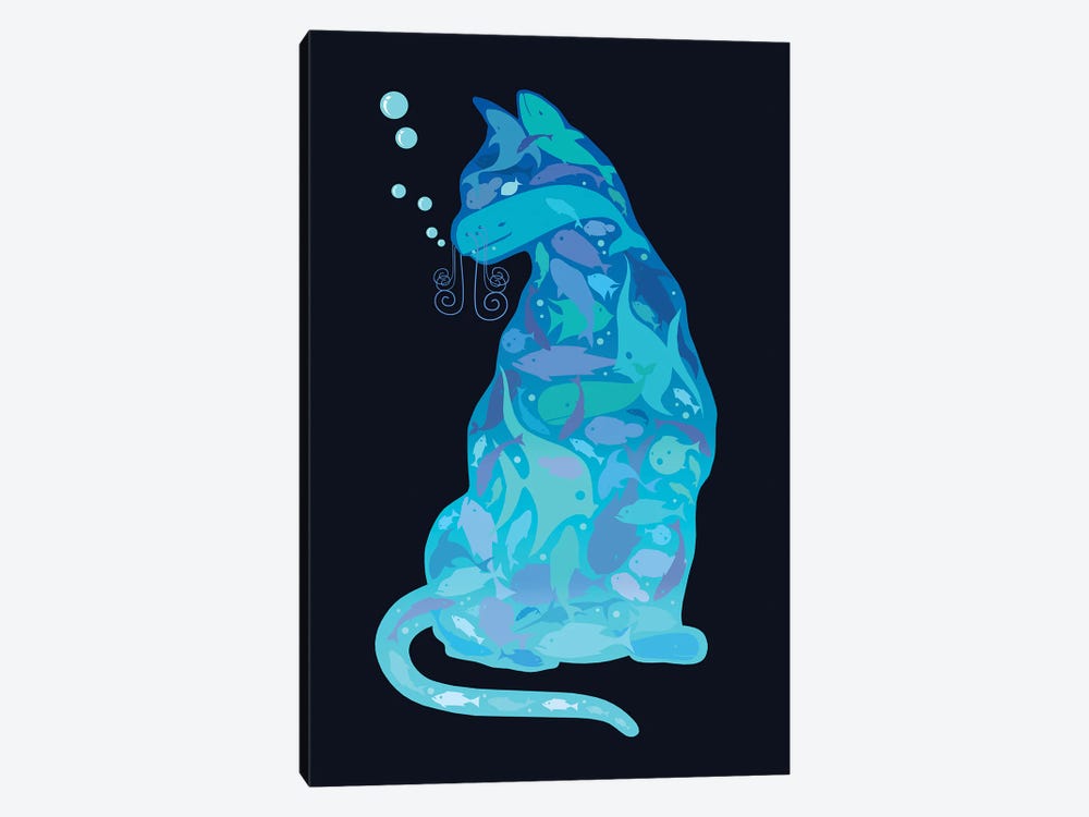 Swim In A Cat by Adam Lawless 1-piece Art Print