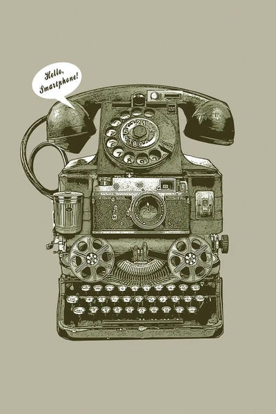 1st Smartphone by Adam Lawless framed canvas print