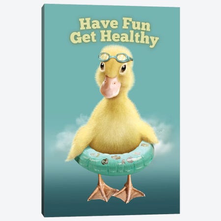Have Fun Get Healthy Canvas Print #ADL175} by Adam Lawless Canvas Art Print
