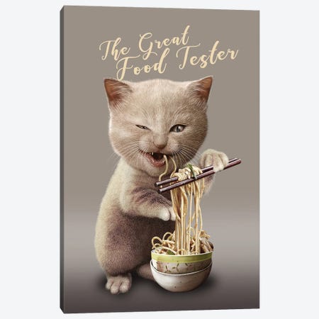 The Great Food Tester Canvas Print #ADL177} by Adam Lawless Art Print