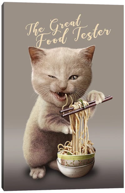 The Great Food Tester Canvas Art Print - Adam Lawless
