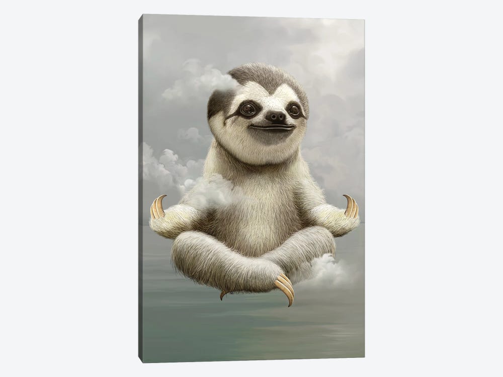 Sloth Meditate by Adam Lawless 1-piece Art Print