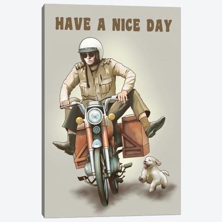 Have A Nice Day Canvas Print #ADL189} by Adam Lawless Art Print