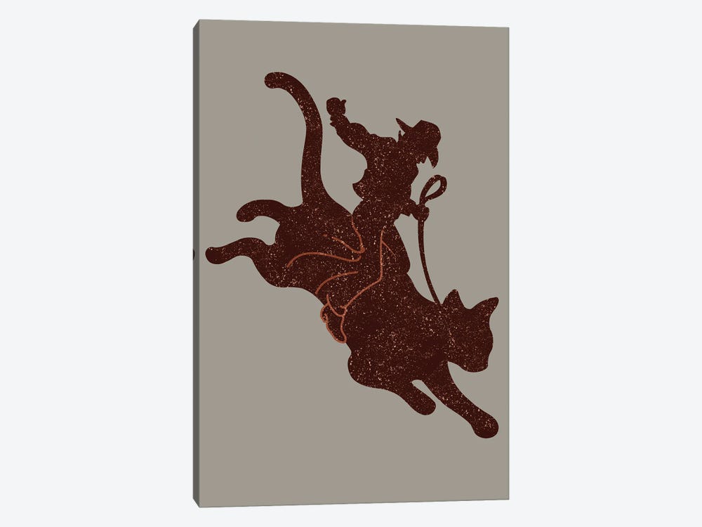 Rodeo Cat by Adam Lawless 1-piece Canvas Wall Art