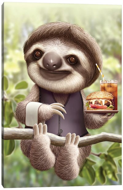 Ontree Services Canvas Art Print - Sloth Art