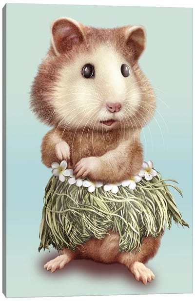 Hamster Hula Canvas Art Print - Adam Lawless