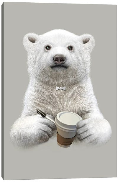 I'm Your Barista Canvas Art Print - Polar Bear Art