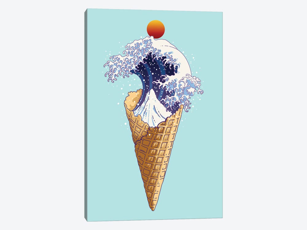 Kanagawa Ice Cream by Adam Lawless 1-piece Art Print