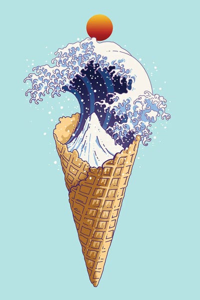 The Great Wave: Kanagawa Ice Cream by Adam Lawless
