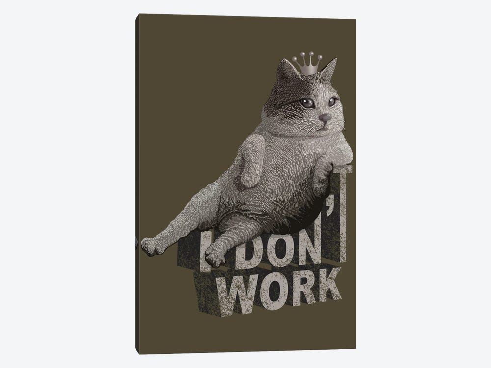 King Cat by Adam Lawless 1-piece Canvas Artwork