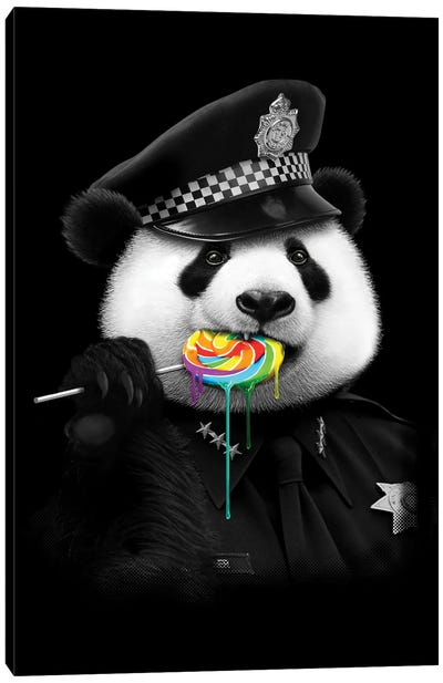 Lollypop Cop Canvas Art Print - Adam Lawless