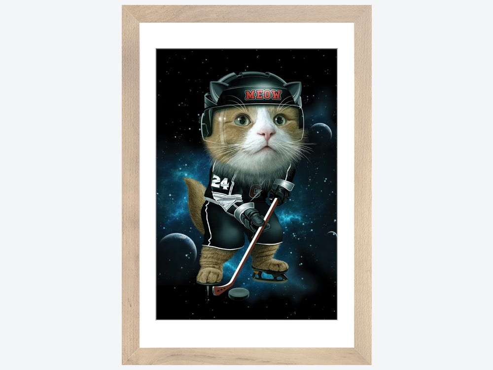 Meow Ice Hockey ( Sports > Hockey art) - 32x24x.25