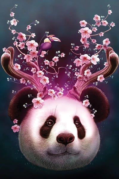 Pandas: Panda Horns Up by Adam Lawless