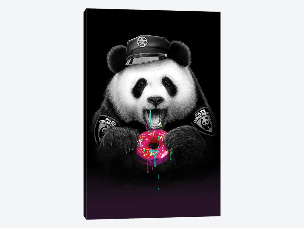Panda Loves Donut by Adam Lawless 1-piece Canvas Artwork