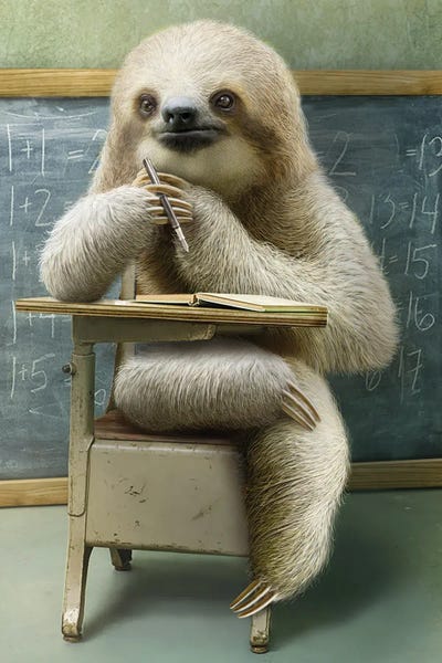 Sloths: Sloth In Class by Adam Lawless