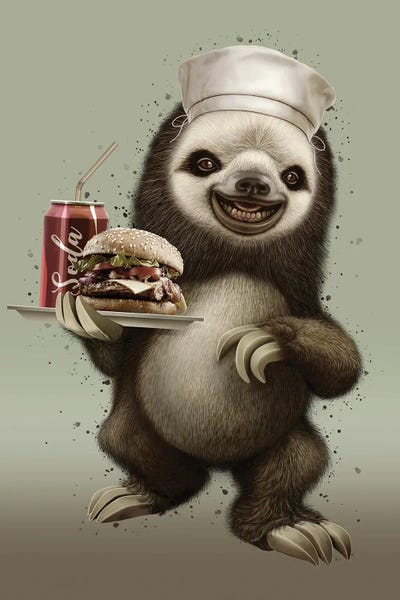 Sloths: Sloth Waiter by Adam Lawless