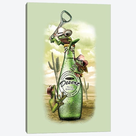 Thirsty Frogs Canvas Print #ADL96} by Adam Lawless Canvas Art