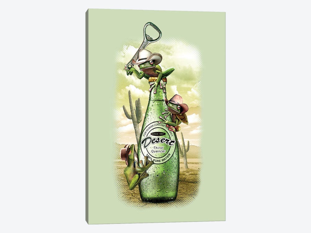 Thirsty Frogs by Adam Lawless 1-piece Canvas Art Print