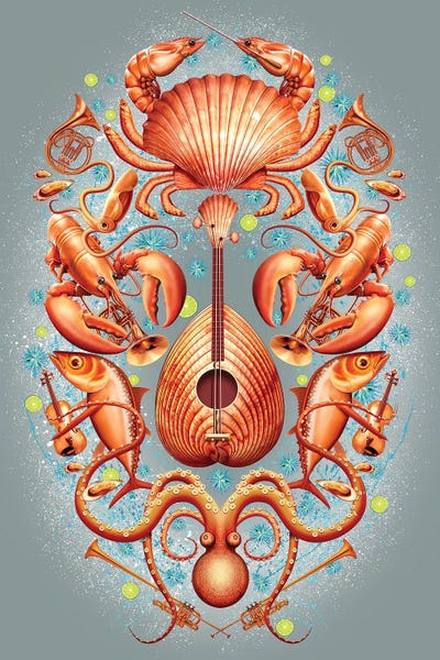 Uric Acid Orchestra by Adam Lawless framed canvas print