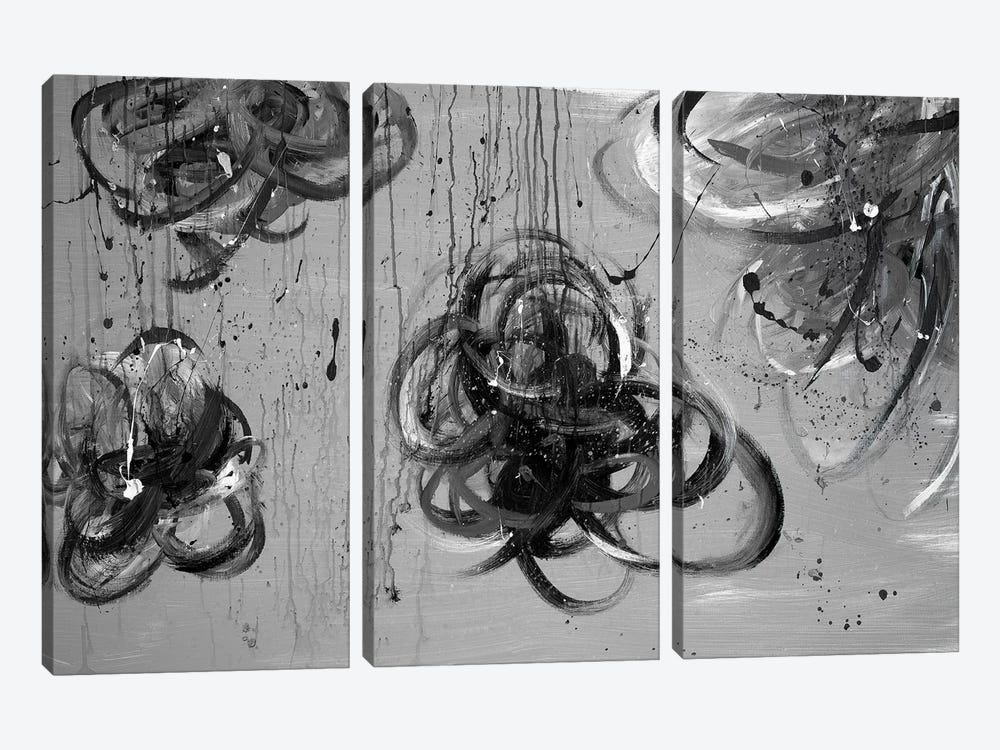 Forms of Gray by Addie Marie 3-piece Canvas Artwork