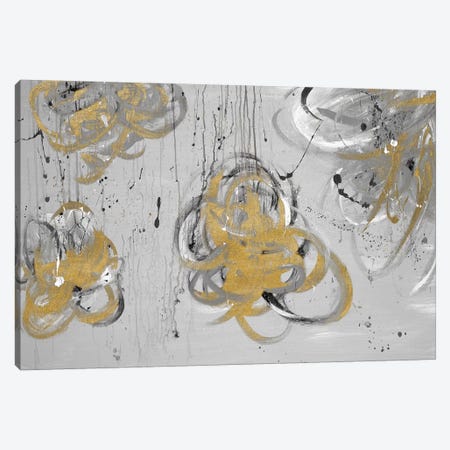 Forms Of Gray & Gold Canvas Print #ADM4} by Addie Marie Canvas Wall Art