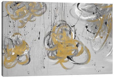 Forms Of Gray & Gold Canvas Art Print