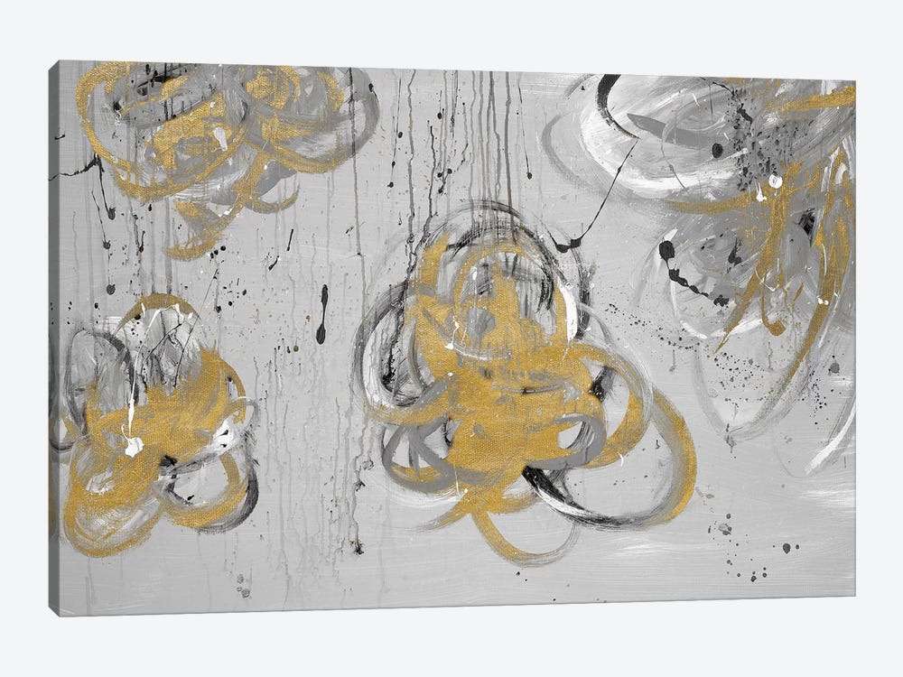 Forms Of Gray & Gold by Addie Marie 1-piece Canvas Print