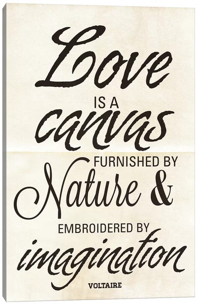 Love Is A Canvas Canvas Art Print - Imagination Art
