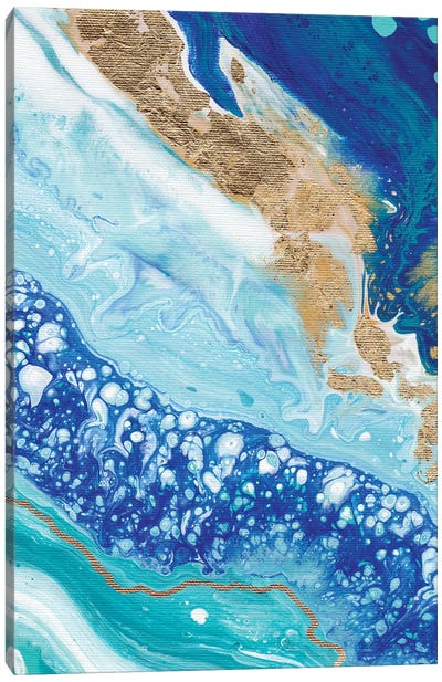 Golden Lagoon Canvas Art Print - Agate, Geode & Mineral Art