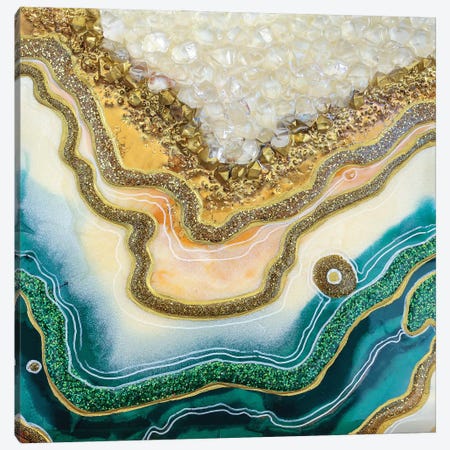 Malachite. Geode. Canvas Print #ADN10} by Alexandra Dobreikin Canvas Art Print