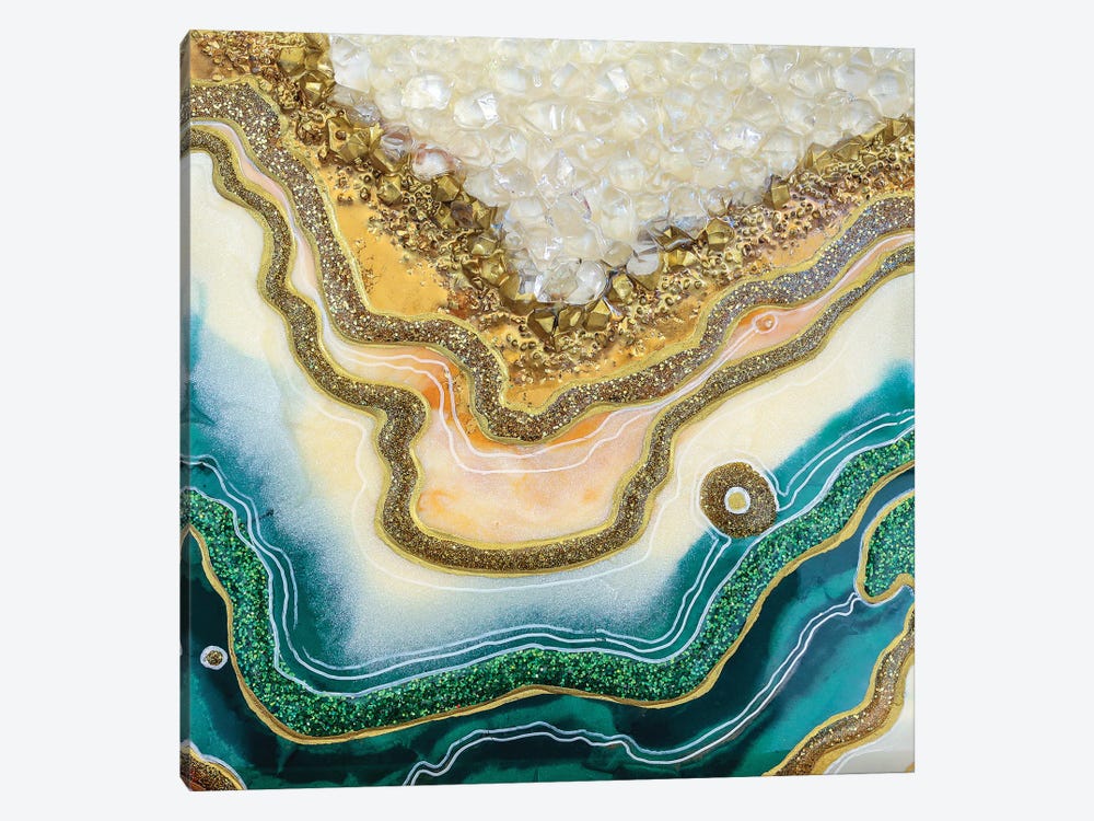 Malachite. Geode. by Alexandra Dobreikin 1-piece Canvas Wall Art
