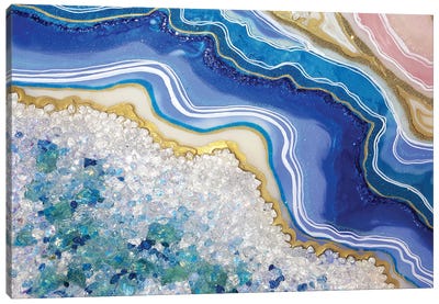 Blue Geode Canvas Art Print - Alexandra Dobreikin