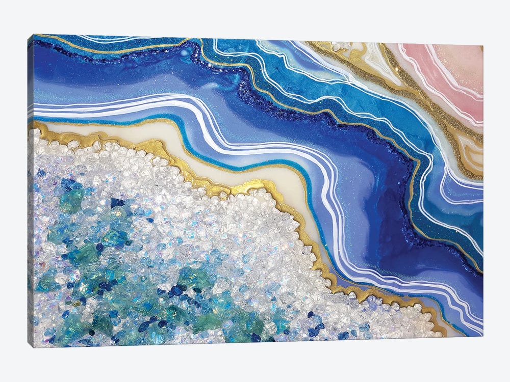 Blue Geode by Alexandra Dobreikin 1-piece Canvas Art Print