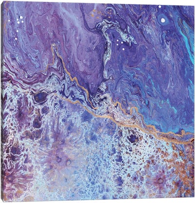Elven Winds Canvas Art Print - Purple Abstract Art