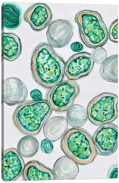 Green Gifts Canvas Art Print - Agate, Geode & Mineral Art