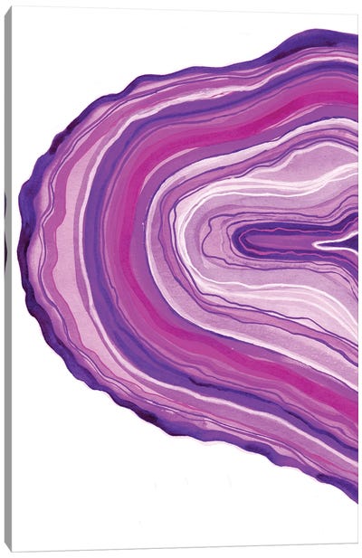 Amethyst Fuchsia Canvas Art Print - Agate, Geode & Mineral Art