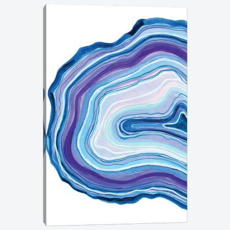 Agate Blue Slice Canvas Print #ADN150} by Alexandra Dobreikin Canvas Print