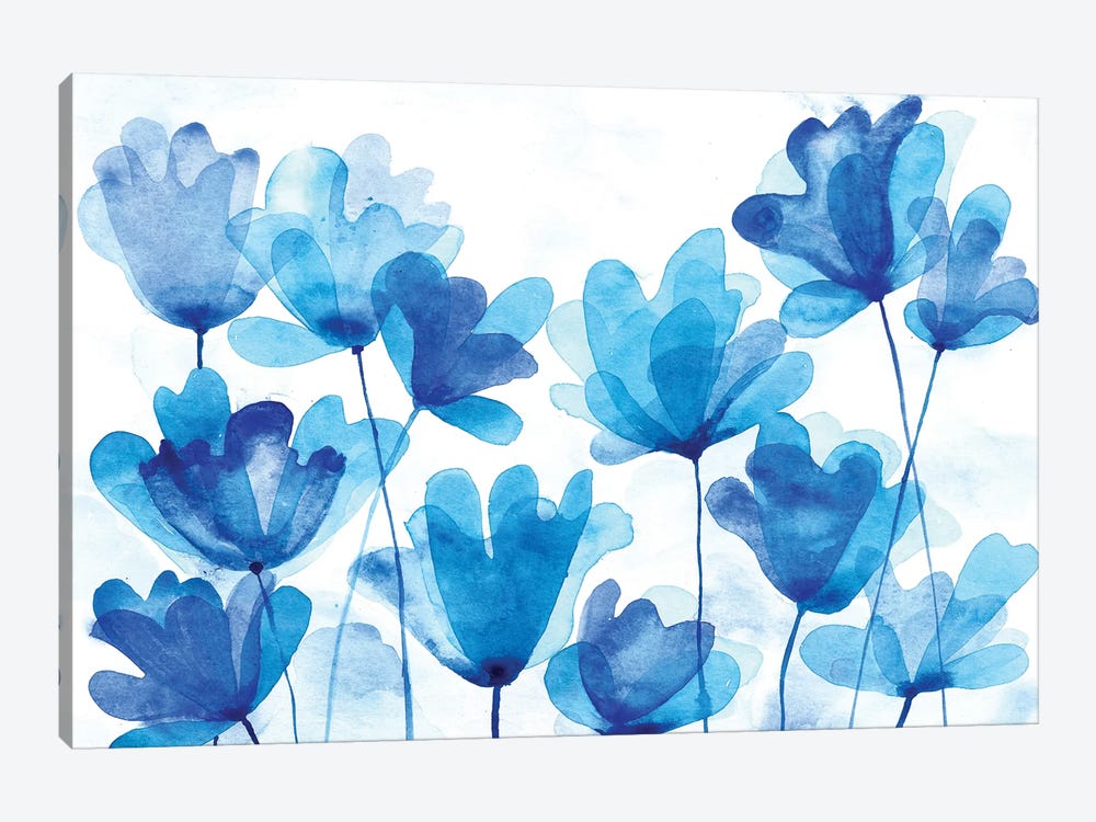 Blue Flowers by Alexandra Dobreikin 1-piece Canvas Wall Art