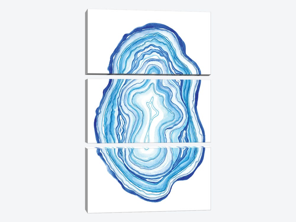 Blue Agate by Alexandra Dobreikin 3-piece Canvas Art Print
