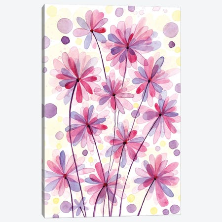 Flowers Purple Canvas Print #ADN155} by Alexandra Dobreikin Canvas Artwork