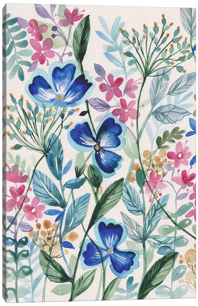 Cute Flowers Canvas Art Print - Alexandra Dobreikin