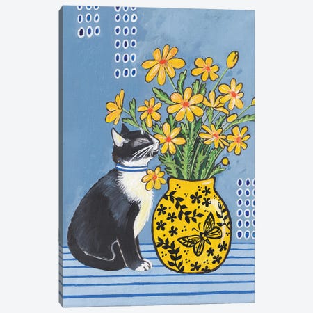 Sunny Cat Canvas Print #ADN167} by Alexandra Dobreikin Art Print