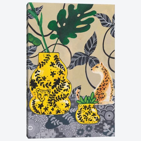 Leopard and two Vases Canvas Print #ADN185} by Alexandra Dobreikin Canvas Print