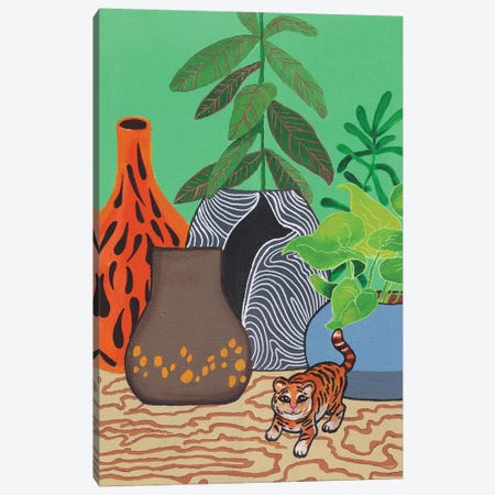 My Pet Tiger Canvas Print #ADN187} by Alexandra Dobreikin Canvas Art Print