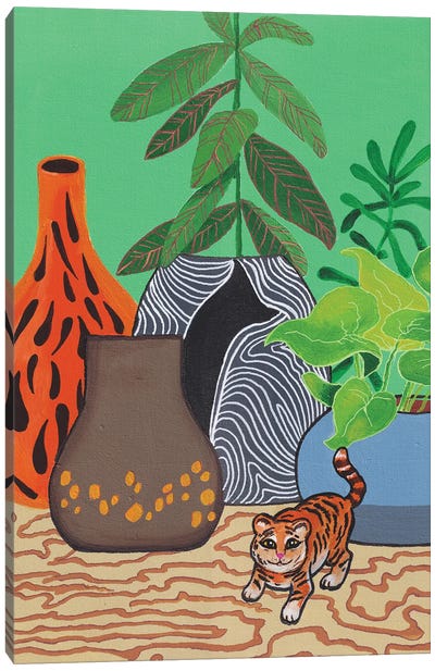 My Pet Tiger Canvas Art Print - Alexandra Dobreikin