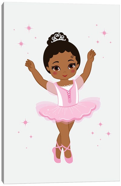 Babe Ballerina African American III Canvas Art Print - Alexandra Dobreikin