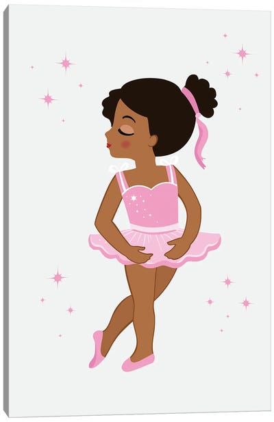 Babe Ballerina African American IV Canvas Art Print - Alexandra Dobreikin